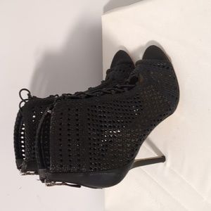 Sam Edelman  Woven Lace Up Booties 7M